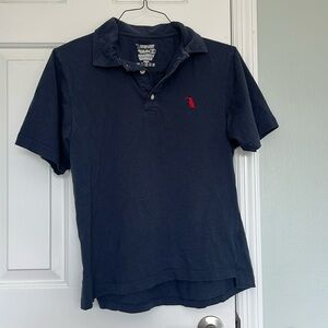 Local Boy Navy Collard Shirt. No Stains.